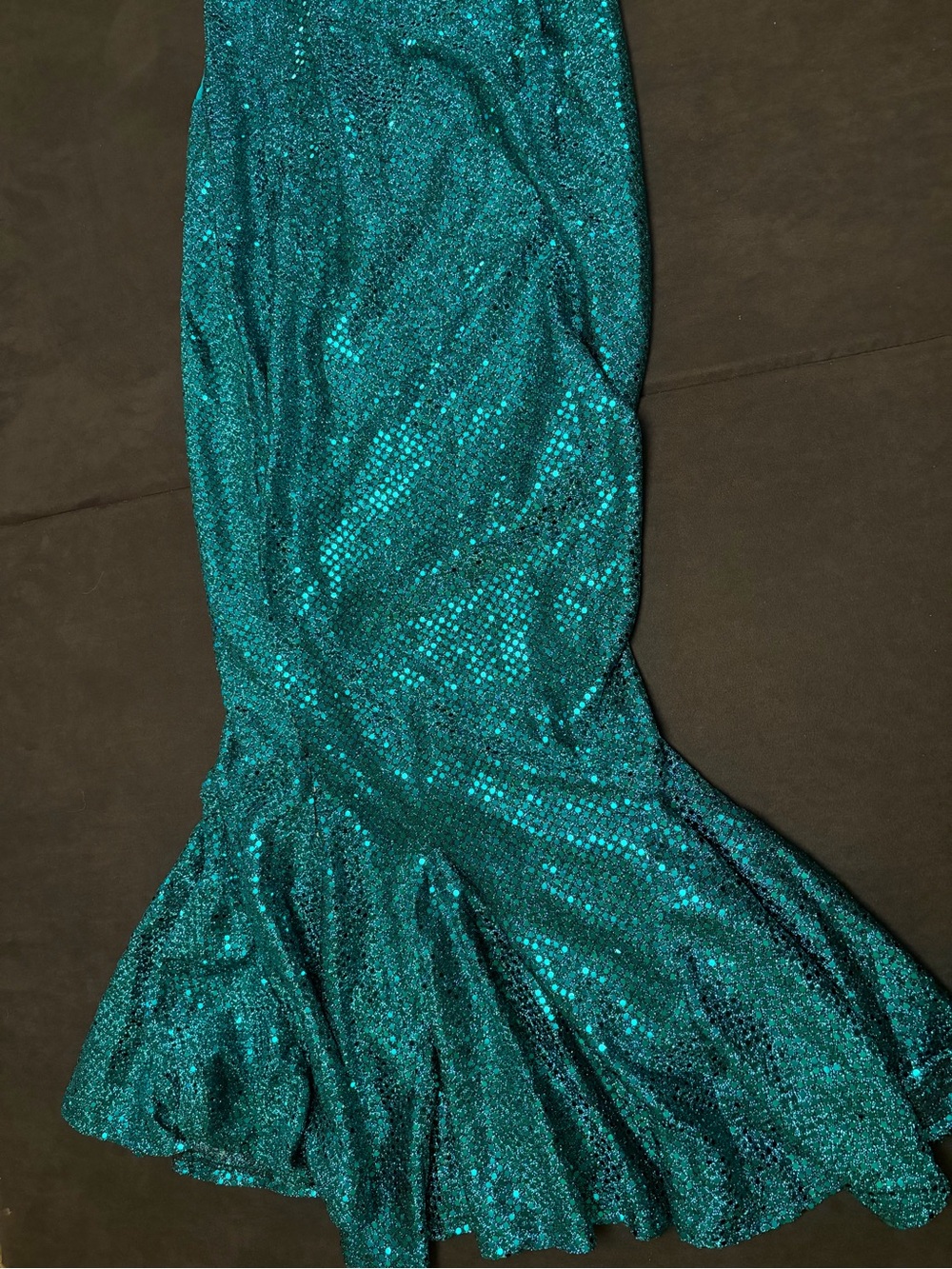 1999 Emerald Green Sequin Mermaid Gown – Y2K Sirencore Halloween Cosplay Dress - Picture 7 of 7